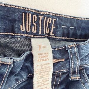 Justice Blue Denim Skinny Jeans
